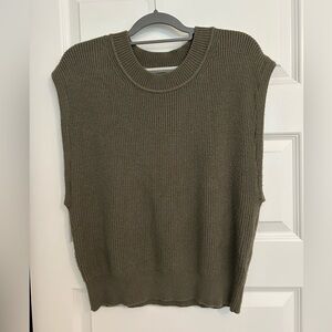Apricot - Olive Green Sleeveless Knit Sweater - US 10